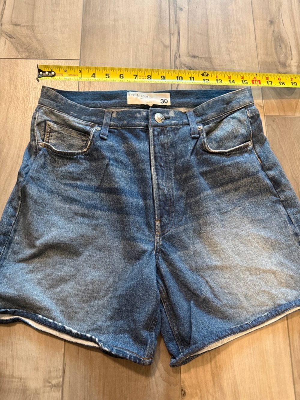NEW Rag & Bone Miramar Sofie Cotton Terry Sweatpant Jean Walking Shorts. Size 30 - Picture 7 of 7